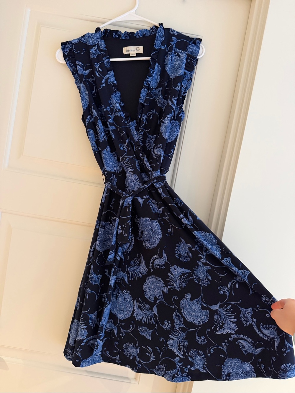 Harper Rose Blue Floral Wrap Dress